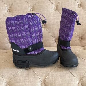 Kamik Purple and Black Snow Boots - Never Worn - Size 7